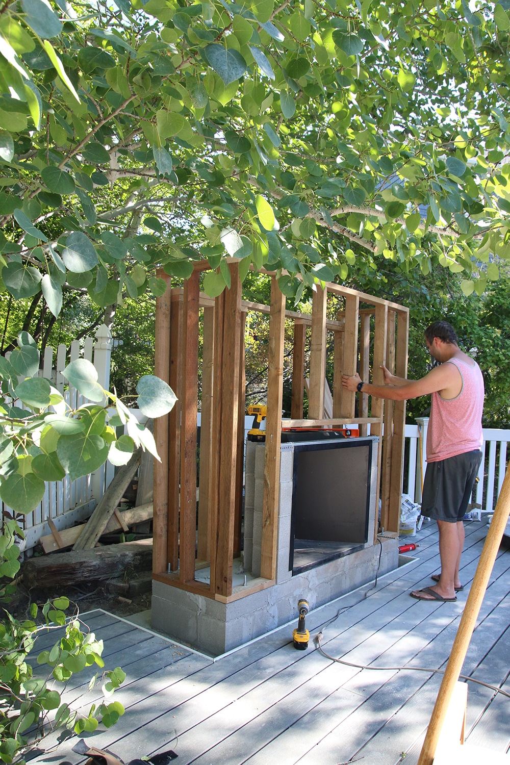 How To Build An Outdoor Fireplace Chris Loves Julia