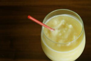 Frozen pina Colada in a glass
