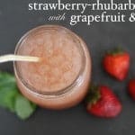 Strawberry-Rhubarb Sodas with Grapefruit and Mint