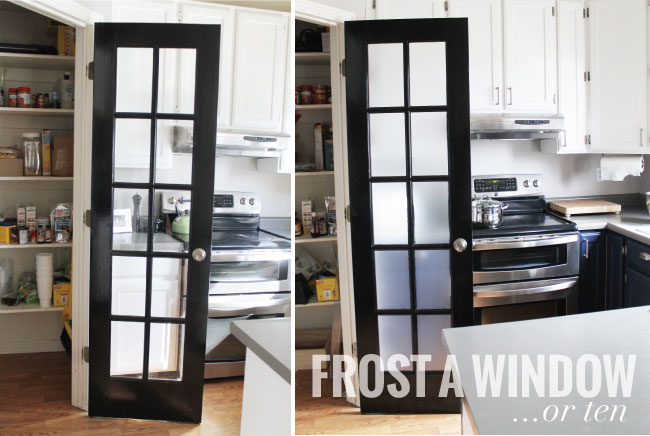 Frosted Glass Spray Before & After - How to Spray Frosted Glass Spray for  Privacy Spray 