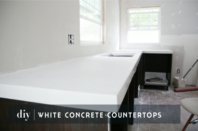 Diy White Concrete Countertops Chris Loves Julia