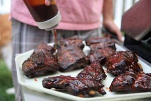 Mayo-Rubbed Smoked Ribs