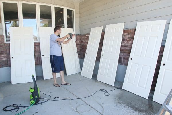 Hand-Painting Vs. Spraying Our Interior Doors - Chris Loves Julia