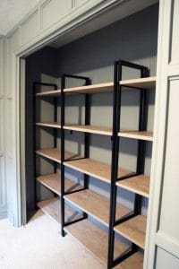 Using Bookcases in a Bedroom Closet