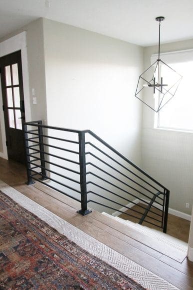 All the Details on our New Horizontal Stair Railing! - Chris Loves Julia