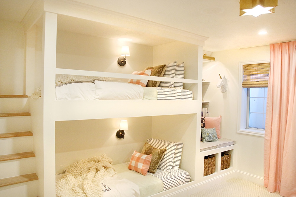 girls room with bunk beds