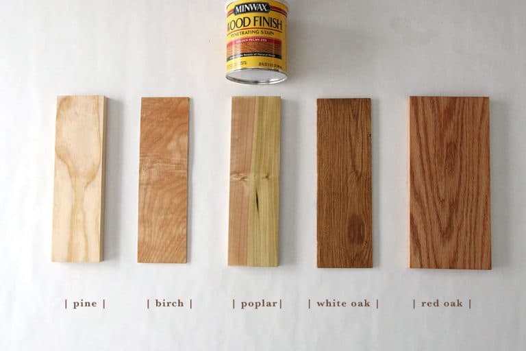 How 6 Different Stains Look On 5 Popular Types of Wood - Chris Loves Julia