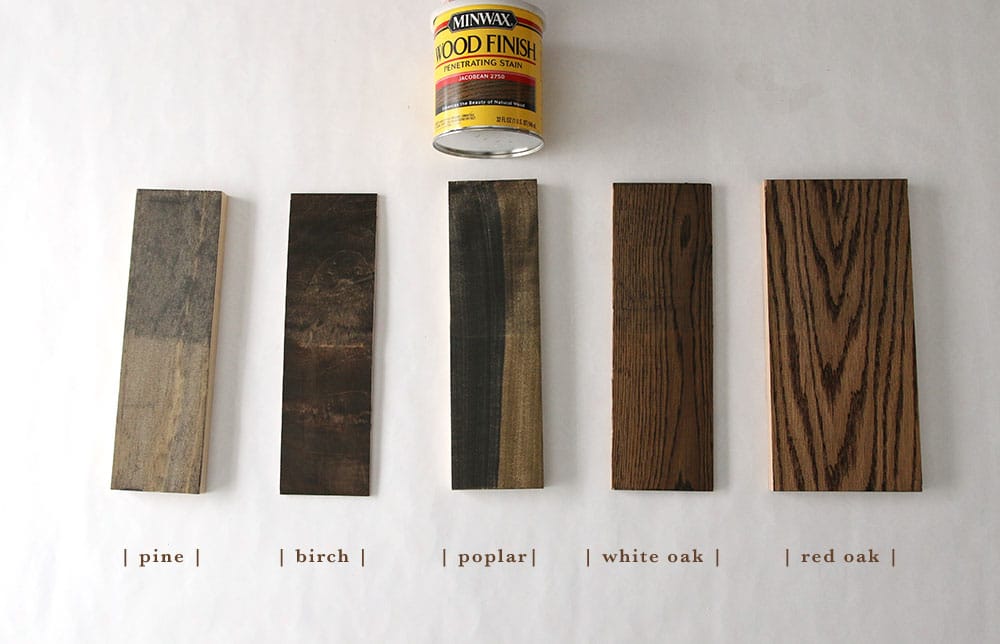 How Different Stains Look on Different Wood - Love & Renovations