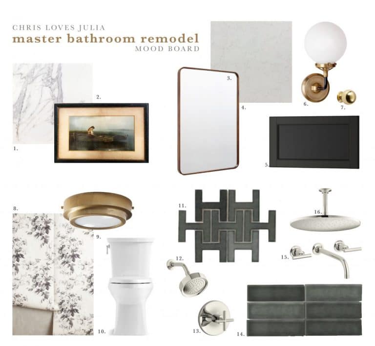 The Master Bathroom Mood Board! - Chris Loves Julia