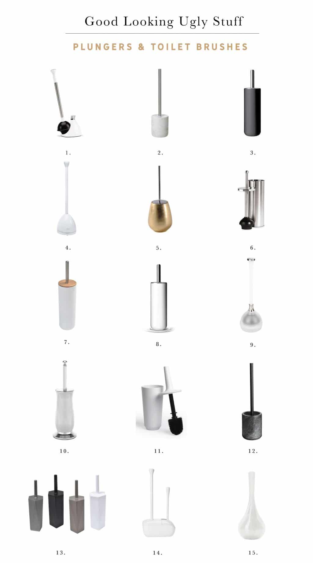 OXO Good Grips Stainless Steel Toilet Plunger and Canister Round