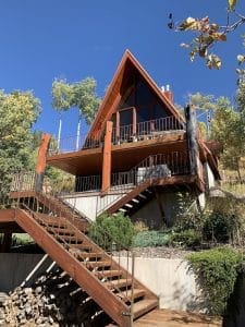 Exterior Stain on the cabin