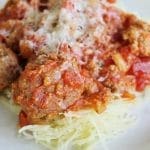 Spaghetti Squash and Marinara with Meatballs