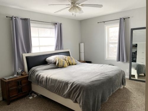 Adding A Rich-Toned Board and Batten to a Bedroom - Chris Loves Julia