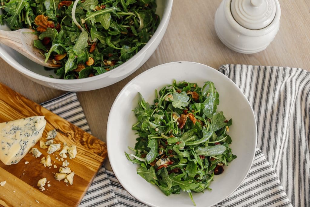 Arugula & Prosciutto Salad with Apple Cider Vinaigrette