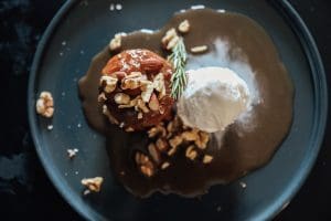 Rosemary Caramel Baked Apples