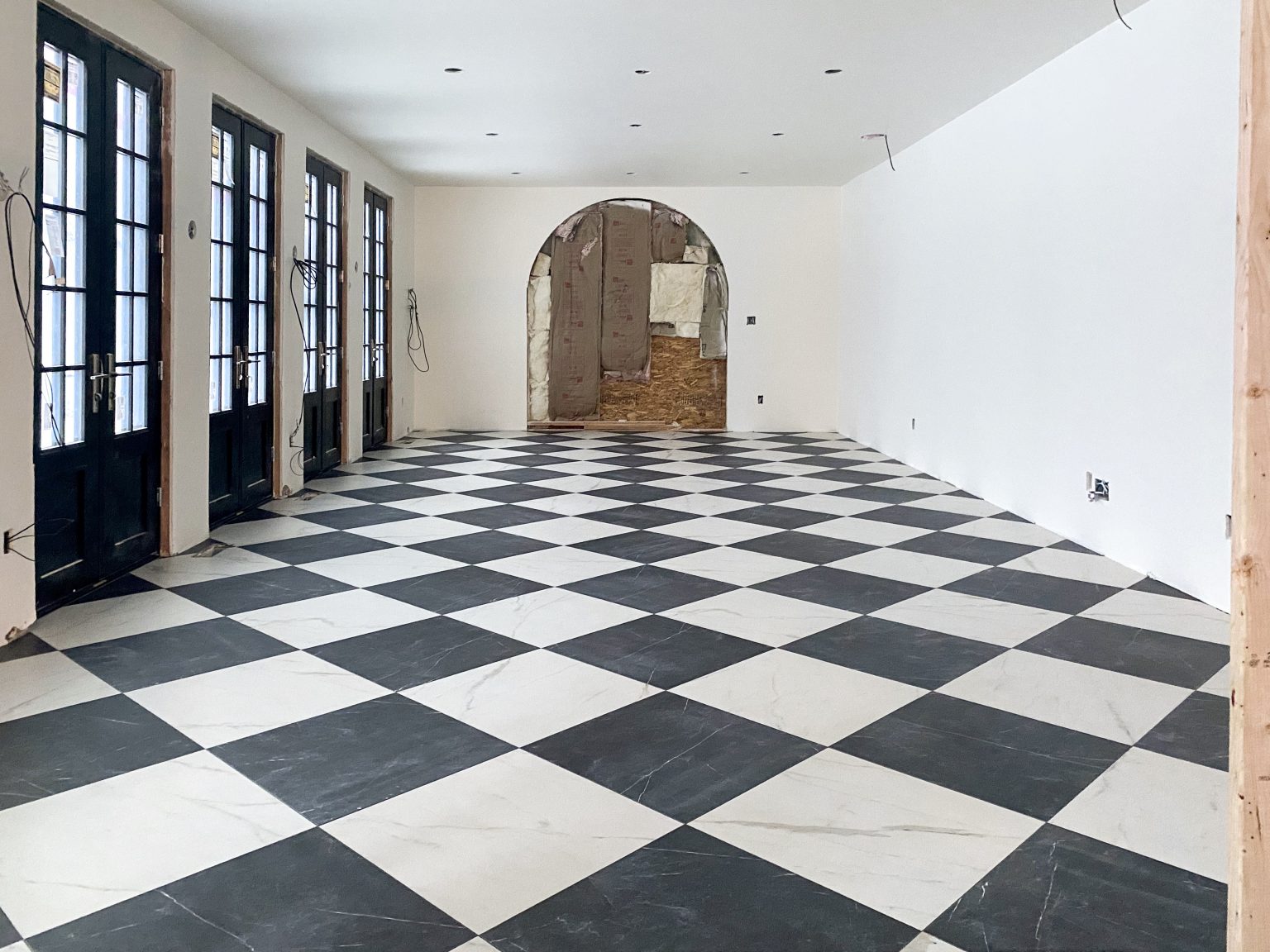 All the Details About the Stone Checkerboard Floors In The Dining Room ...