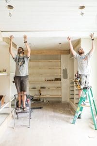 How to Plank a Ceiling and Install Crown Moulding