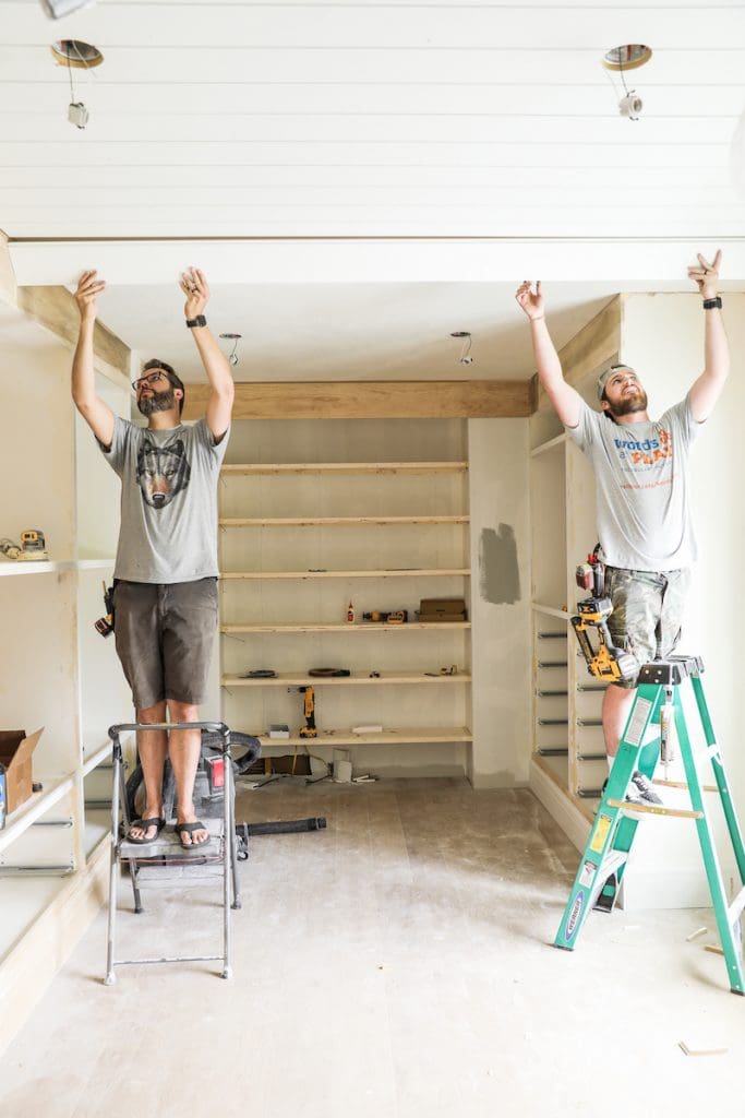 How to Plank a Ceiling and Install Crown Moulding