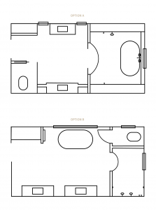 The Two Master Bathroom Layouts We're Trying to decide between - Chris ...