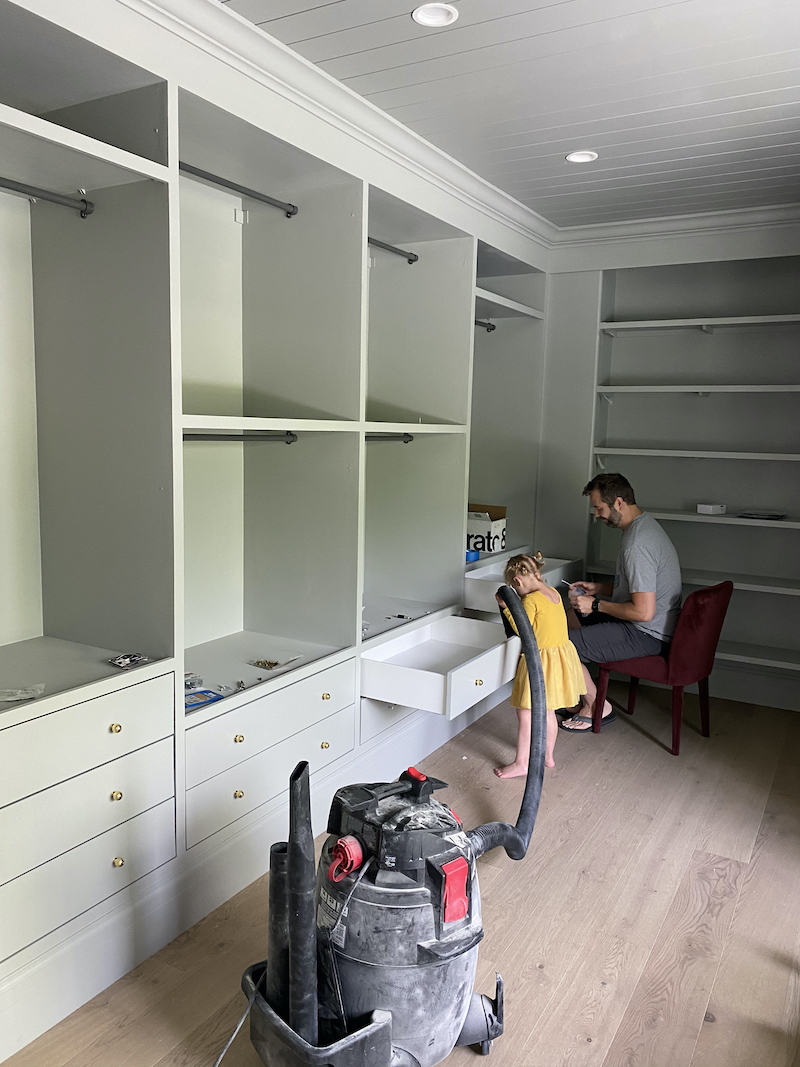 Custom Fronts to IKEA PAX Closet System Drawers - Chris Loves Julia
