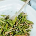 Grilled Sugar Snap Pease and Mushrooms