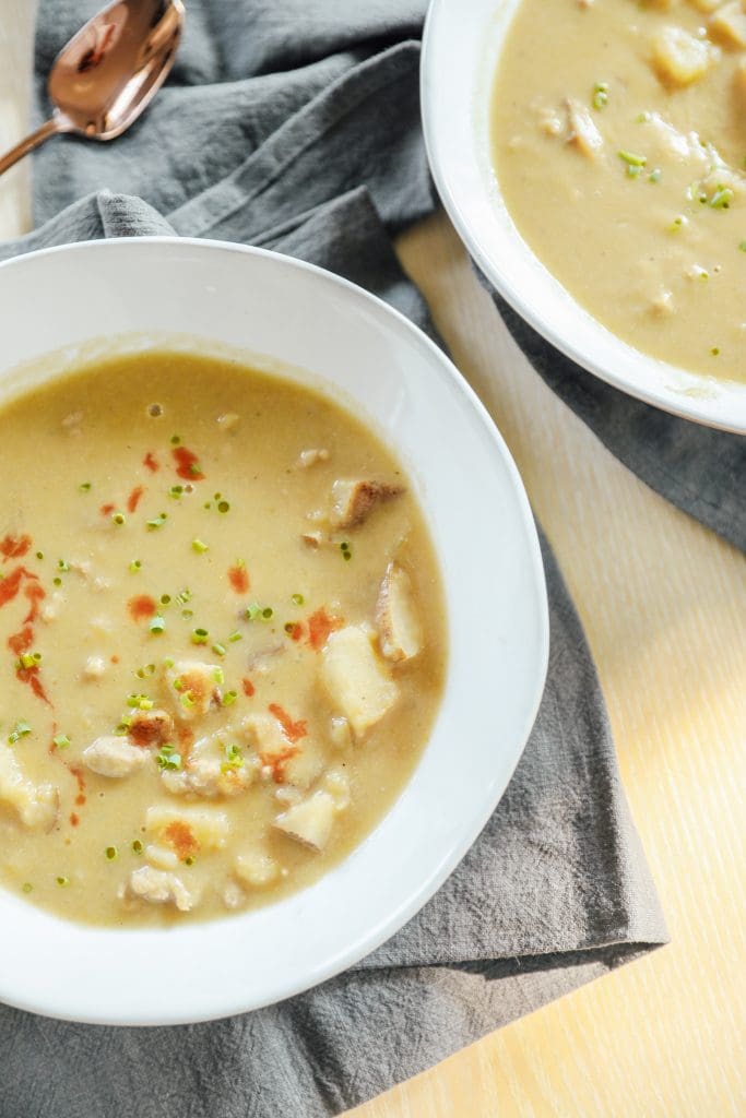 Dairy free, gluten free, grain free turkey sausage and potato soup