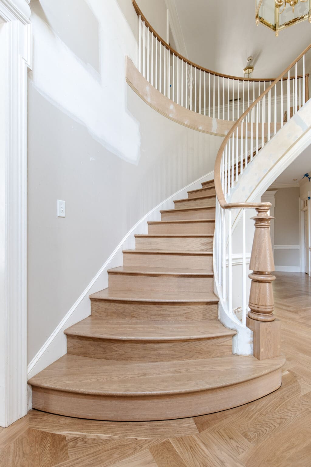 Progress on The Grand Staircase and Herringbone Floors! Chris Loves Julia