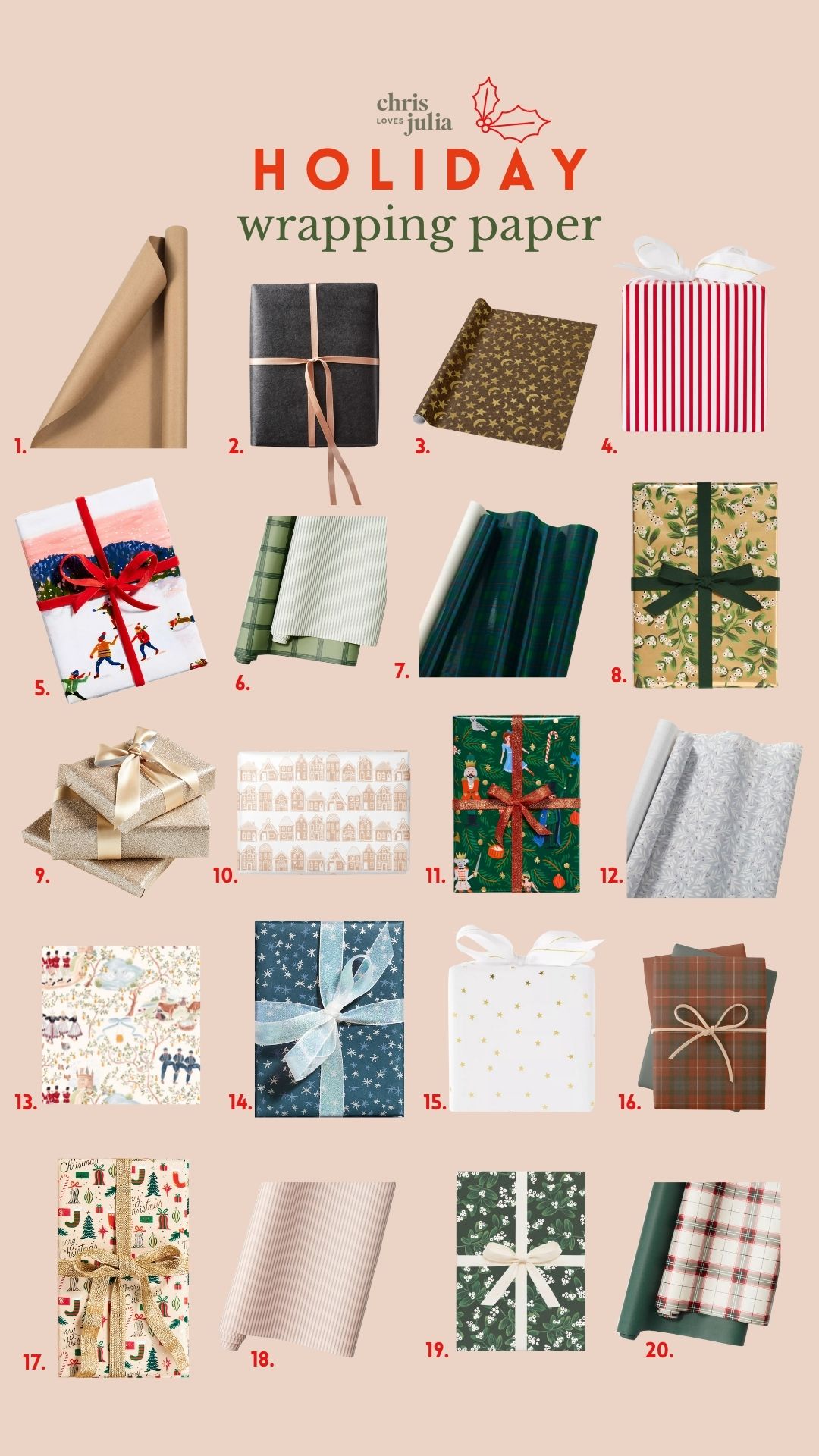 Wrapping Paper & Ribbon – A Few of My Favorite Things - Chris Loves Julia