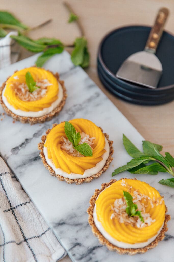 Coconut Mango Tart - grain free, gluten free, dairy free, egg free