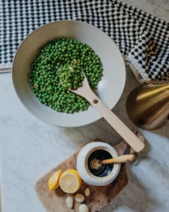 Honey Garlic Peas - 5-Minute Side | Chris Loves Julia
