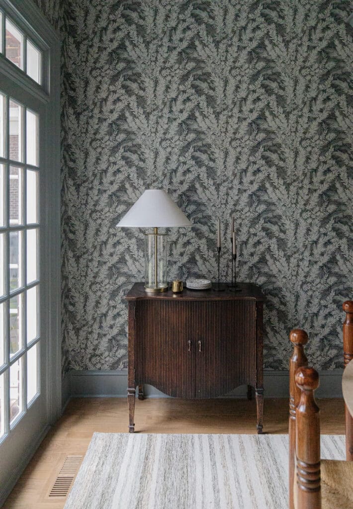 The Dining Room Wallpaper is in! - Chris Loves Julia