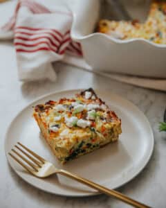 Caramelized Onion Frittata - Make ahead breakfast | Chris Loves Julia