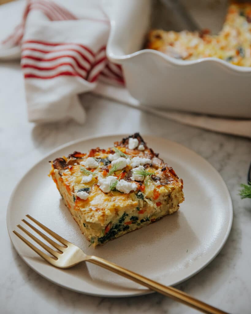 Caramelized Onion Frittata - Make ahead breakfast | Chris Loves Julia