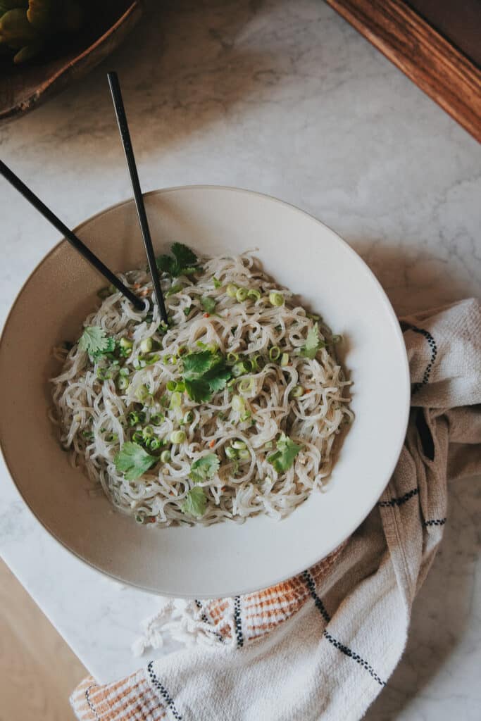 Chilled Glass Noodles with Peanut Sauce
