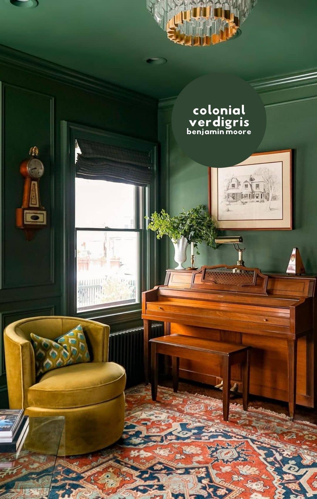 7 increíbles colores de pintura verde oscuro para interiores ...