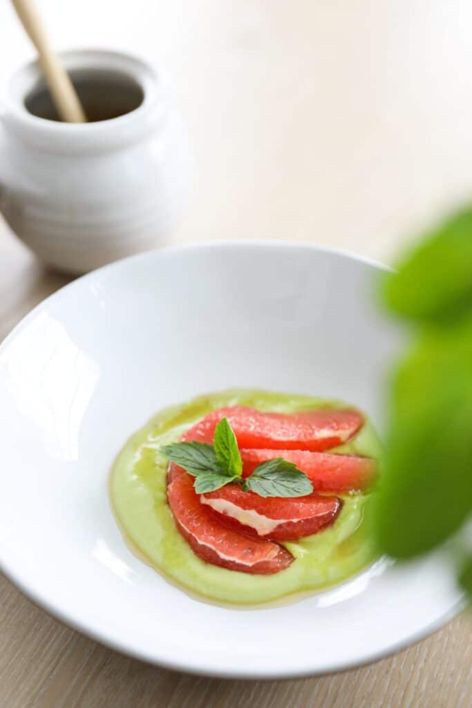 Chris Cooks | Grapefruit with Avocado Cream