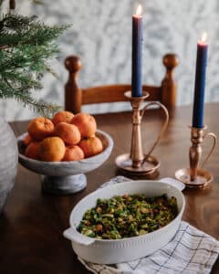 Cranberry Ginger Brussels Sprouts with Pancetta