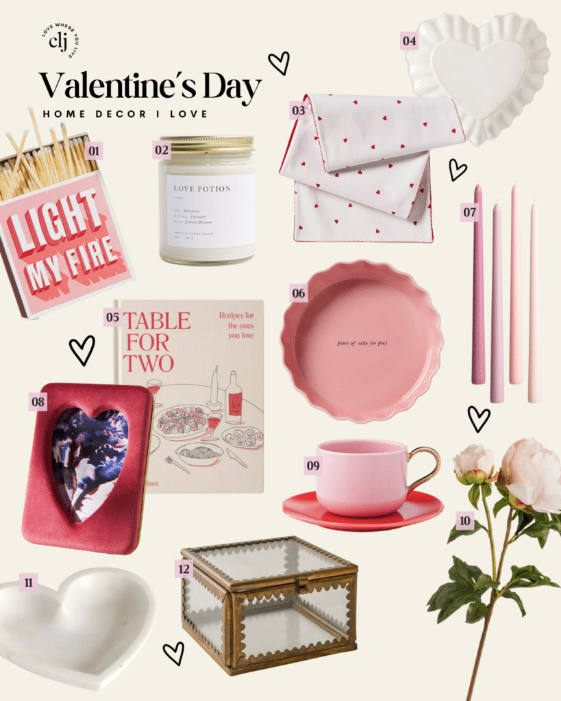 Easy ways to infuse Valentine's Day Around the House - Chris Loves Julia