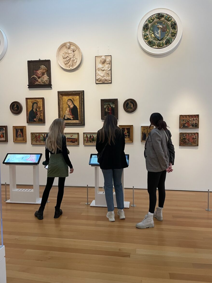 Ladies in a Museum Looking at Pictures