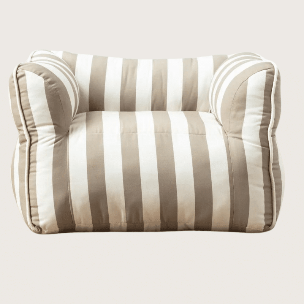 Tan Striped Kids Chair