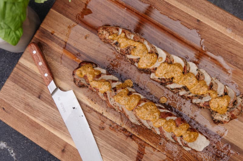 Grilled Pork Tenderloin with Macadamia Nut Pesto