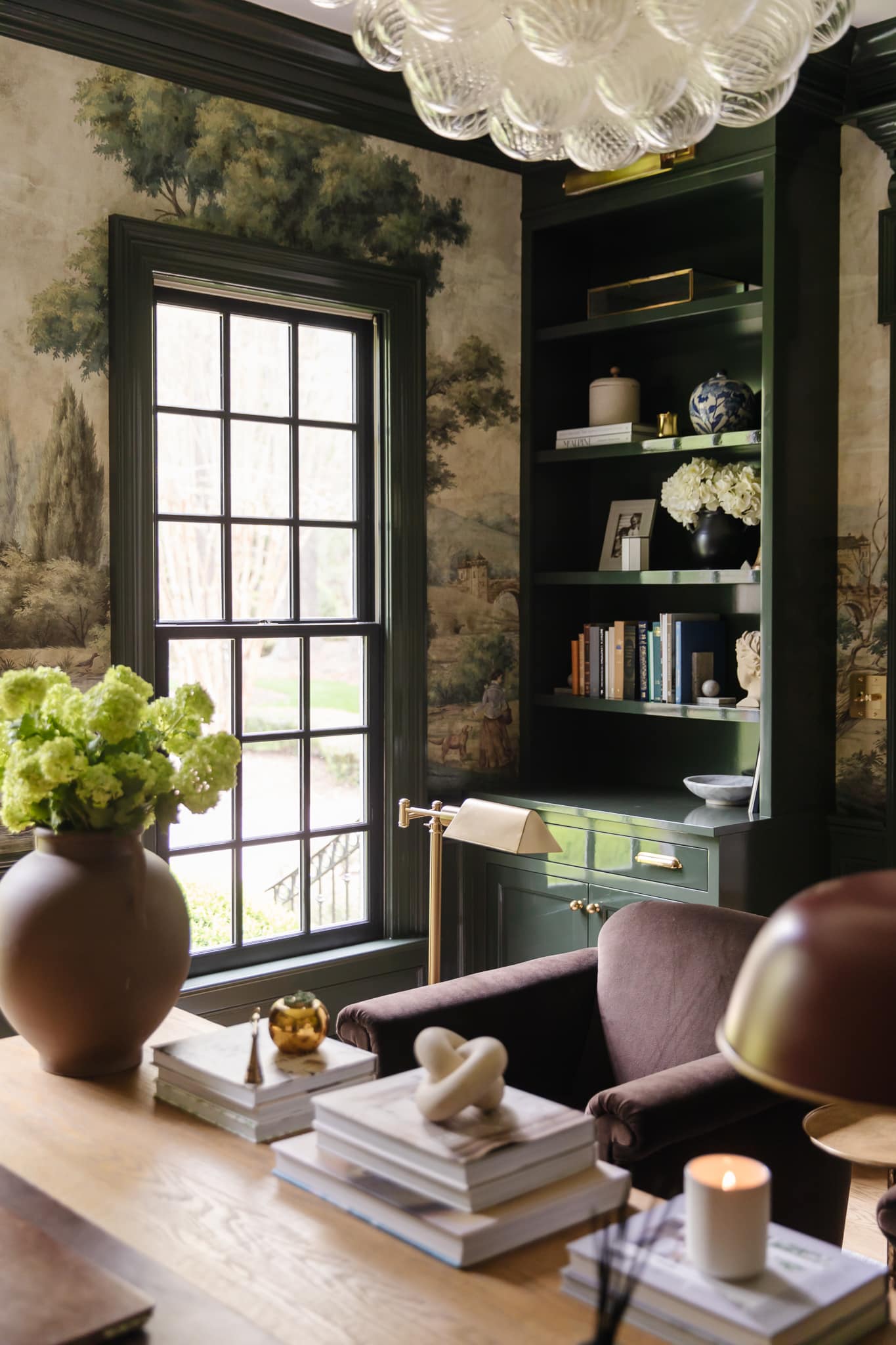 Chris Loves Julia | The built-in bookcase in the study