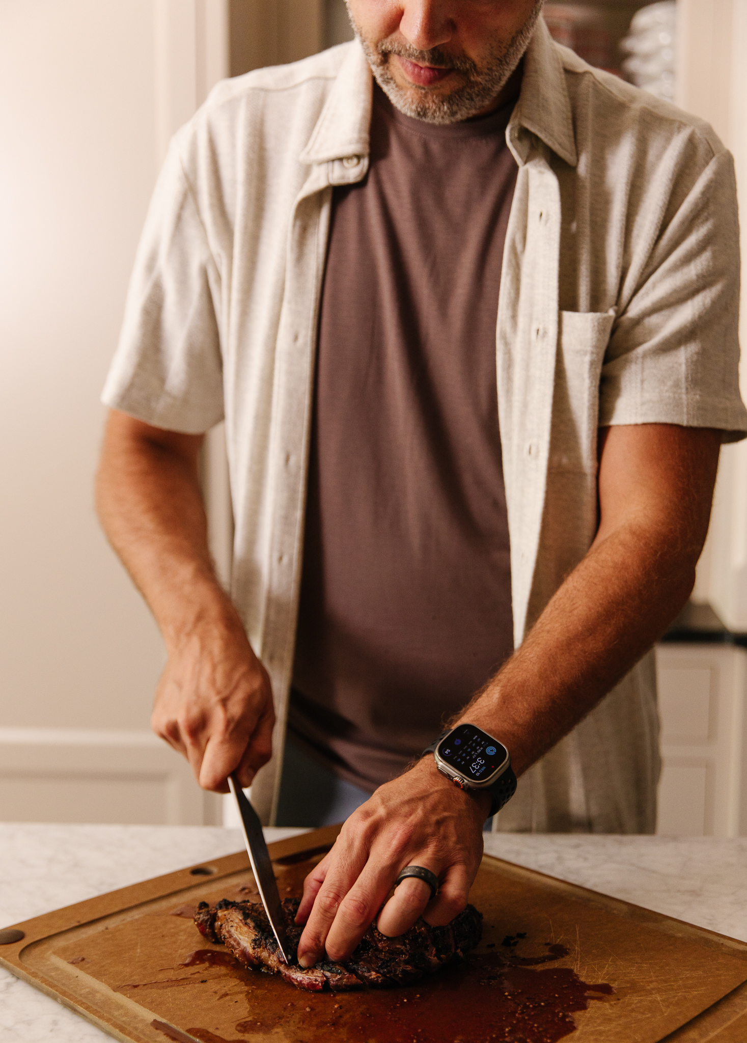 Chris Loves Julia | Slicing the Steak for Steak Frites