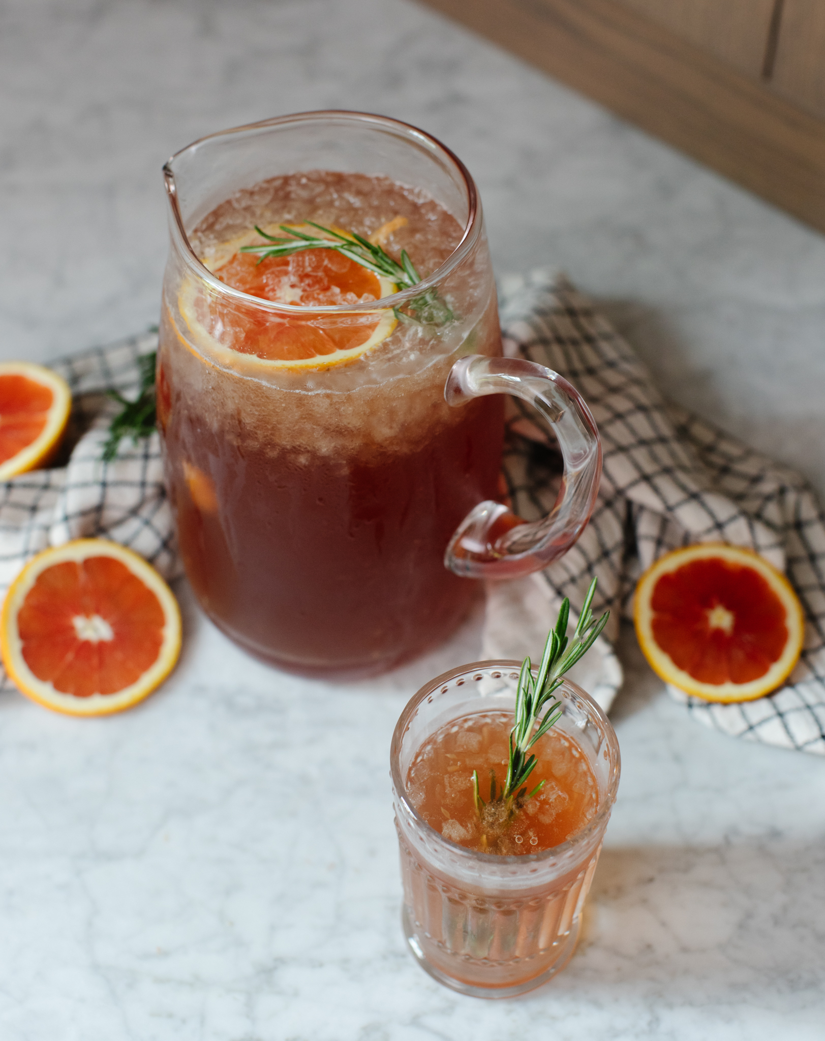 Chris Loves Julia | Harvest punch with Cara Cara oranges and rosemary