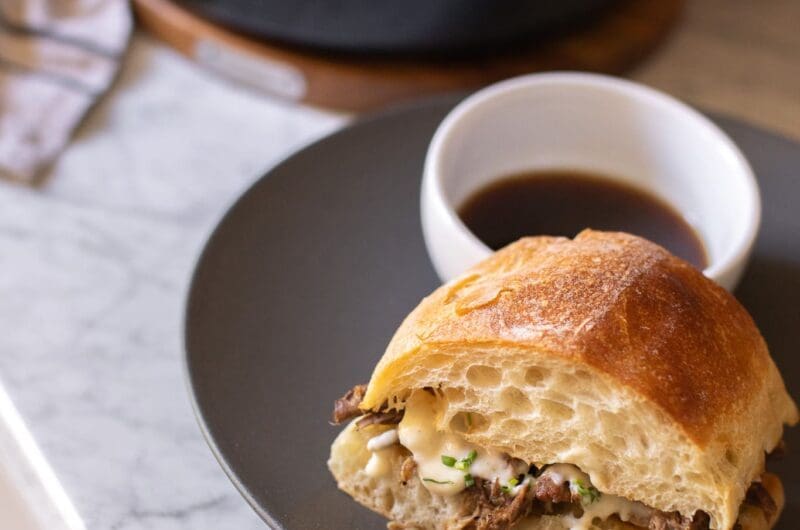 Shredded Beef French Dip Sandwiches