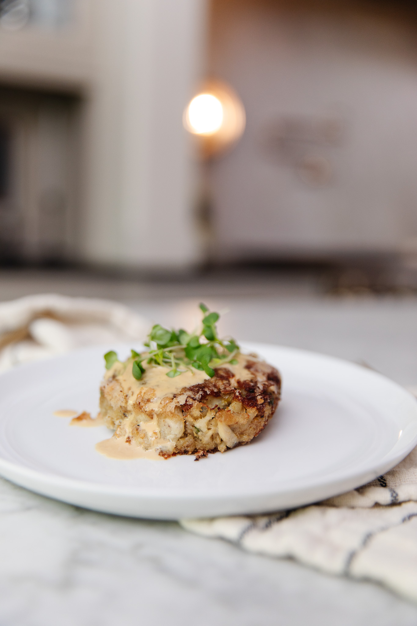 Chris Loves Julia | Crab cake with easy remoulade sauce