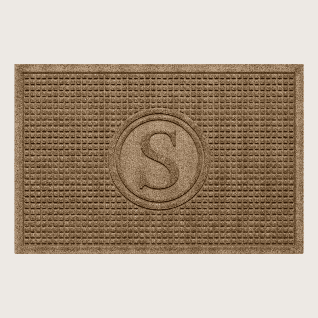 Pottery Barn Waterhog Squares Monogram Doormat