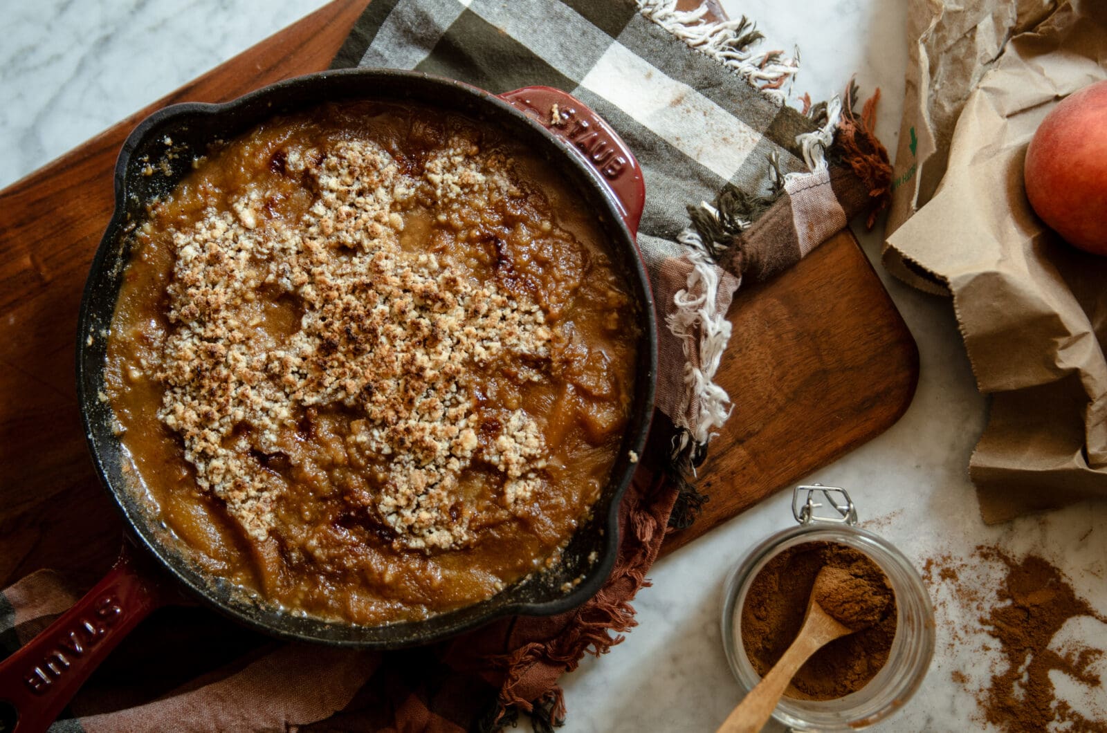 Spiced Peach Crumble