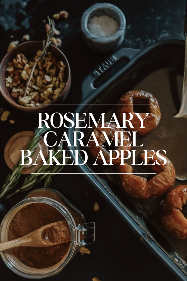 Rosemary Caramel Baked Apples