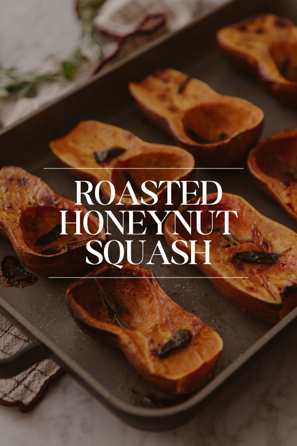 Roasted Honeynut Squash on a roasting pan